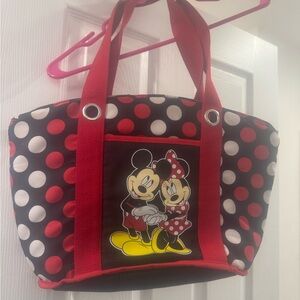 Insulated Disney Mickey and Minnie Polka Dot snack Tote